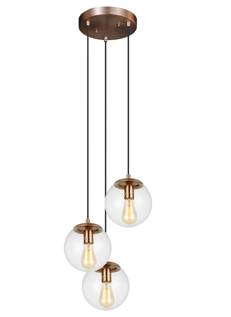 Multi-Port Canopy Three Light Cluster Canopy Satin Brass